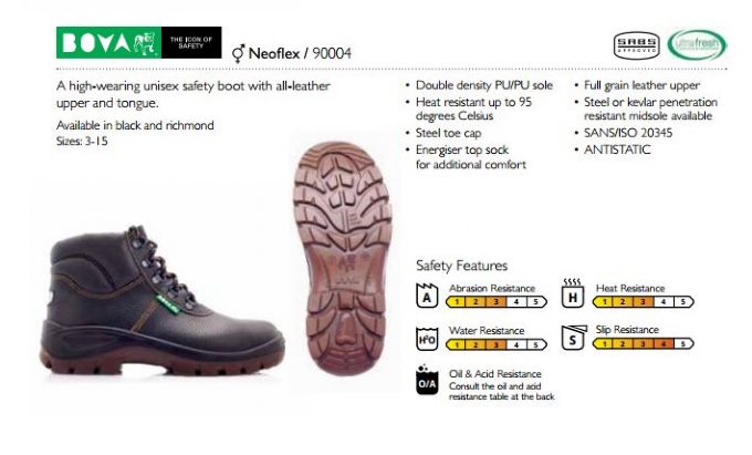 bova neoflex safety boots